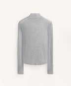 HIGH NECK RIB T SHIRT WITH LYOCELL