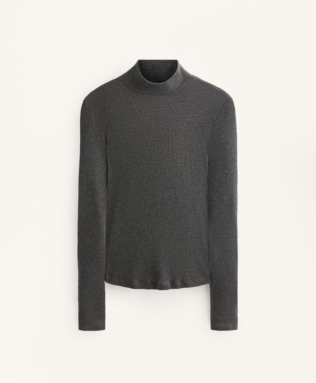 HIGH NECK RIB T SHIRT WITH LYOCELL