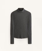 HIGH NECK RIB T SHIRT WITH LYOCELL