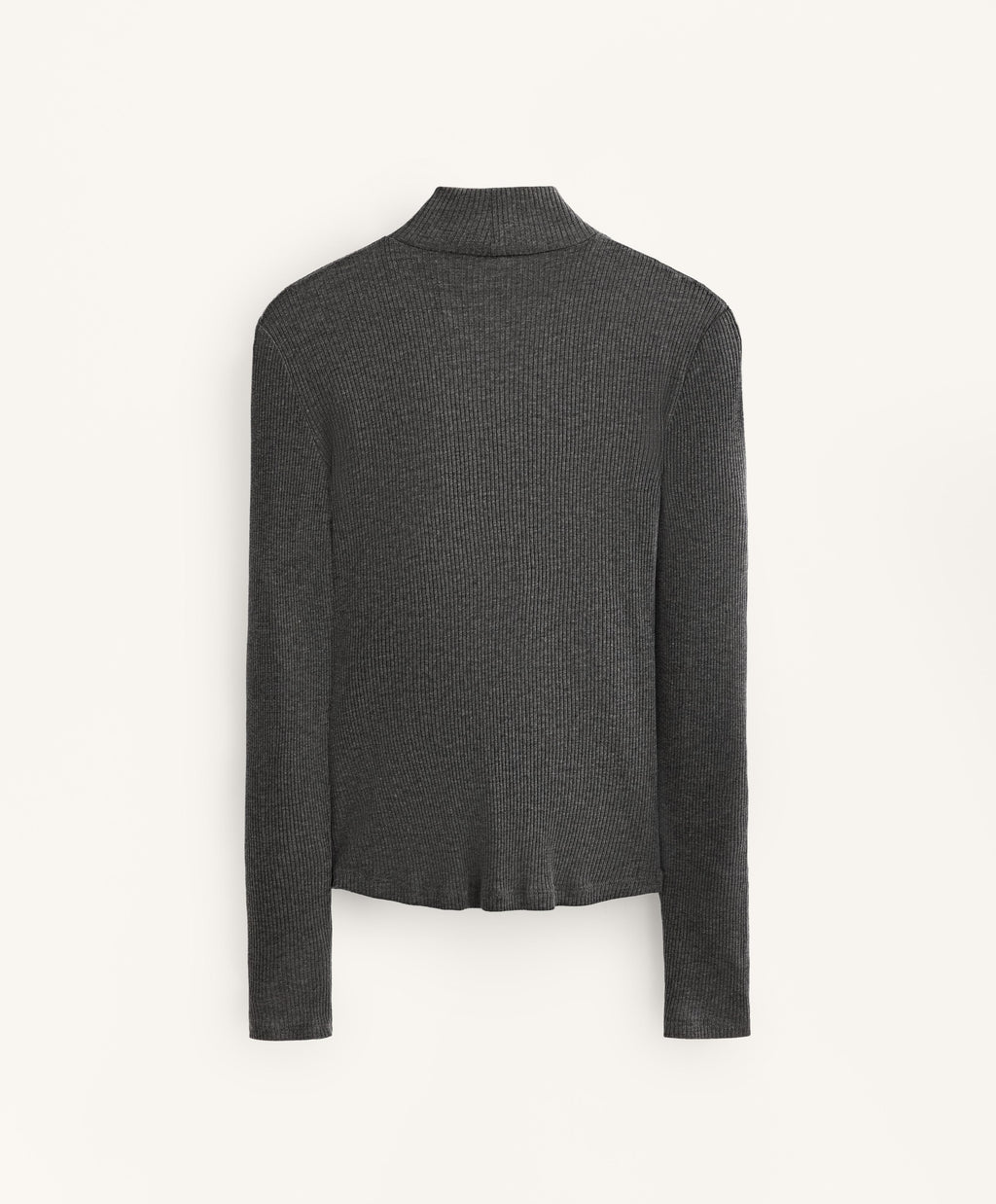HIGH NECK RIB T SHIRT WITH LYOCELL