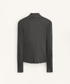 HIGH NECK RIB T SHIRT WITH LYOCELL