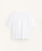 BOXY SHORT SLEEVE COTTON BLEND T SHIRT
