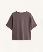 BOXY SHORT SLEEVE COTTON BLEND T SHIRT