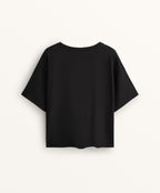 BOXY SHORT SLEEVE COTTON BLEND T SHIRT