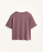 BOXY SHORT SLEEVE COTTON BLEND T SHIRT