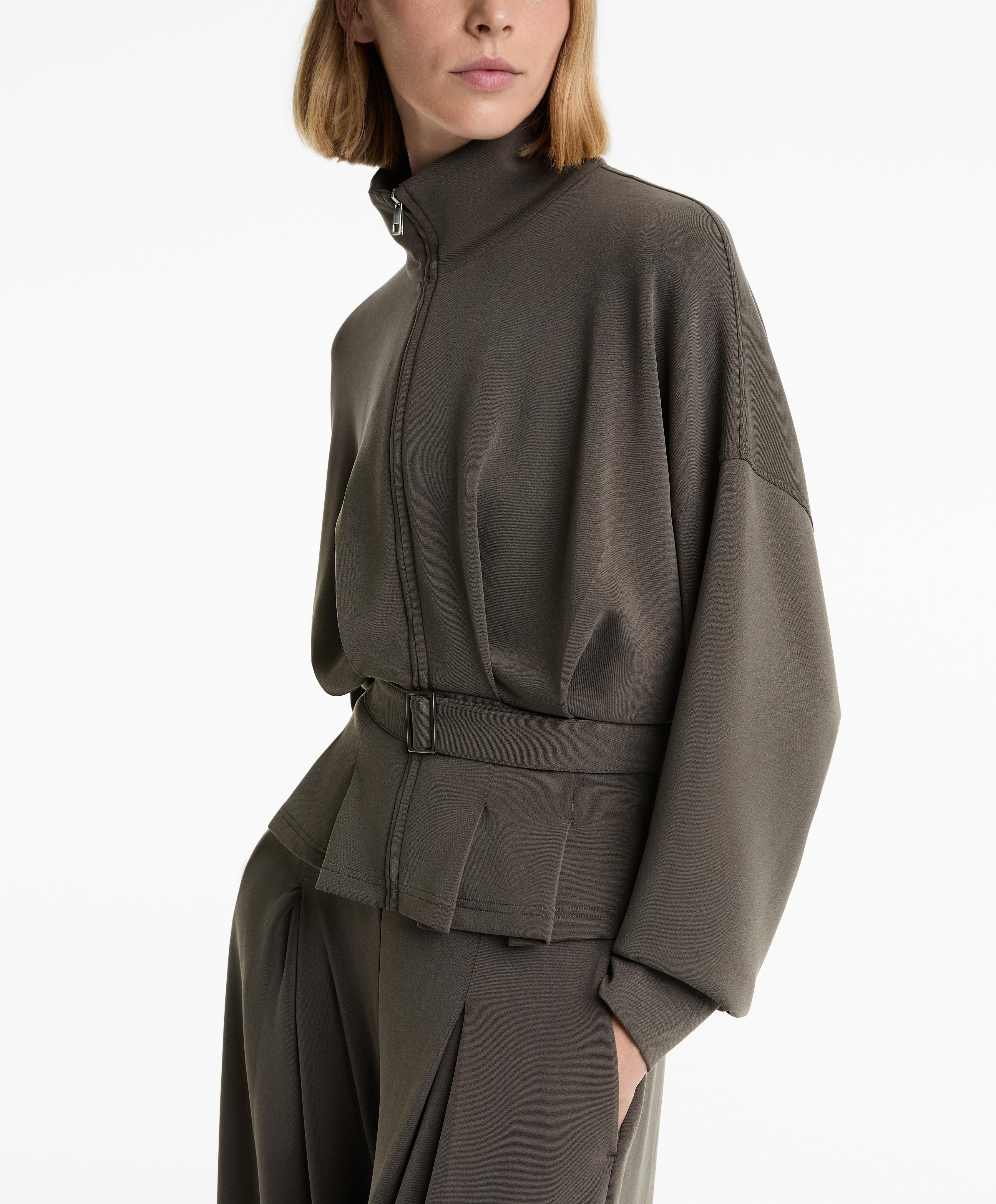 SOFT TOUCH MODAL BELTED JACKET