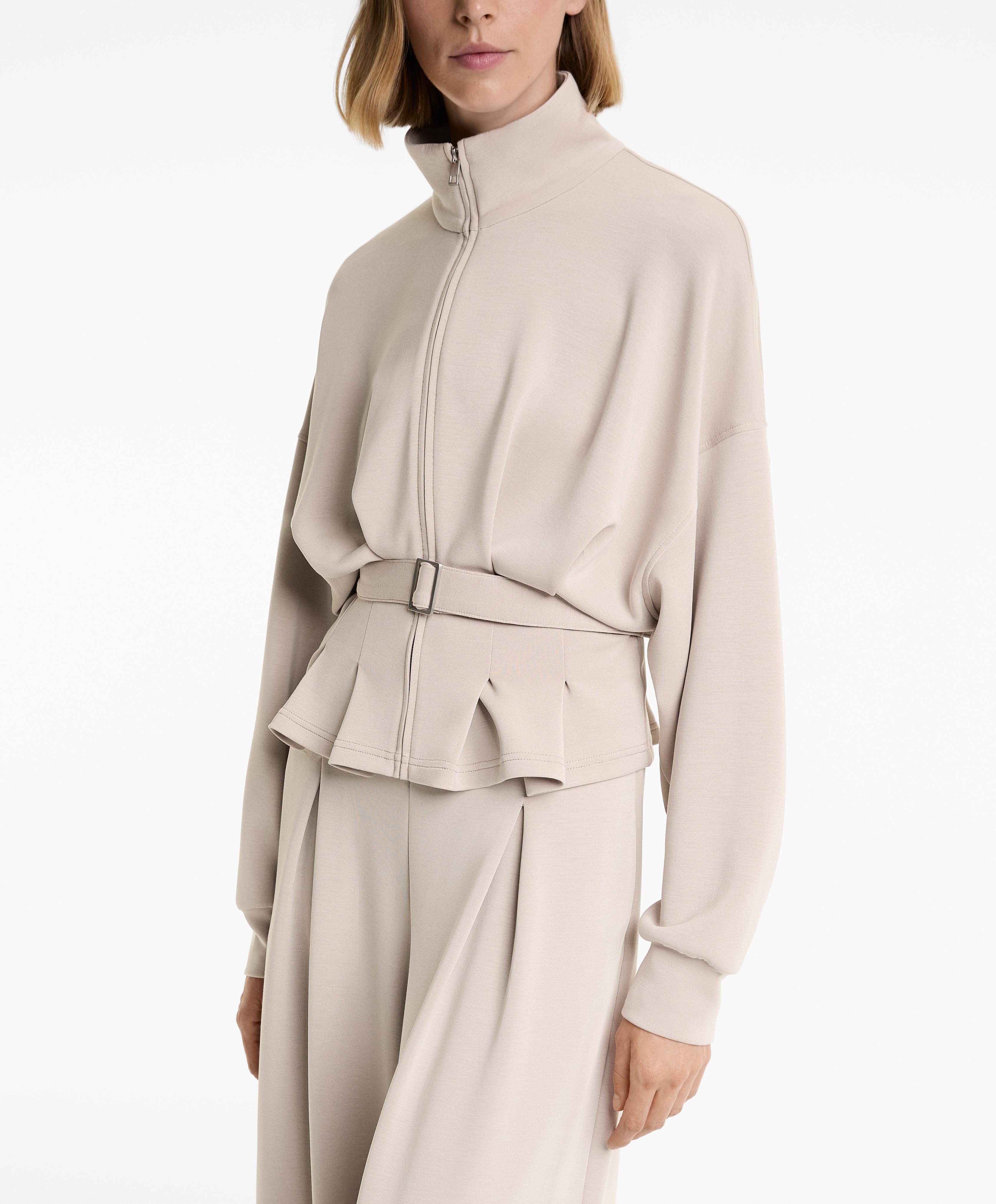 SOFT TOUCH MODAL BELTED JACKET