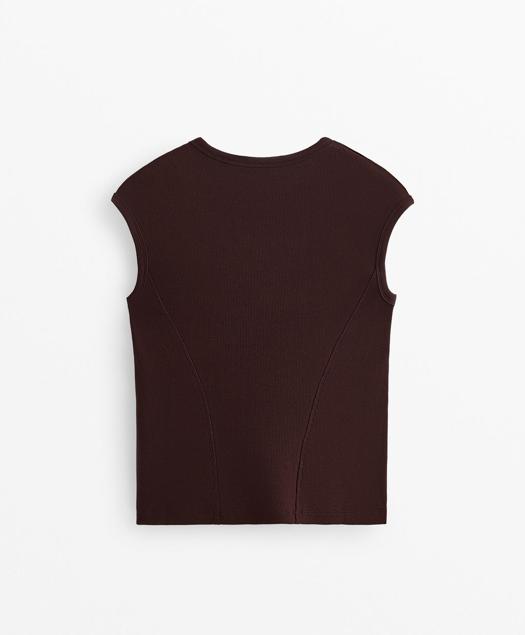 SHORT SLEEVE RIB T SHIRT WITH COTTON AND MODAL