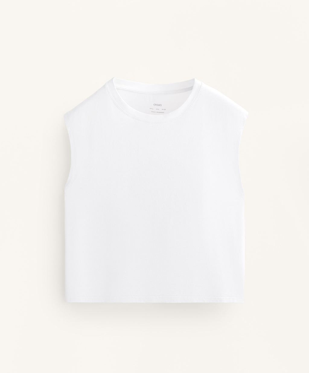 COTTON BLEND SLEEVELESS T SHIRT