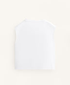 COTTON BLEND SLEEVELESS T SHIRT