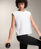 COTTON BLEND SLEEVELESS T SHIRT