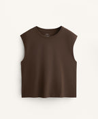 COTTON BLEND SLEEVELESS T SHIRT