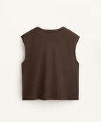 COTTON BLEND SLEEVELESS T SHIRT