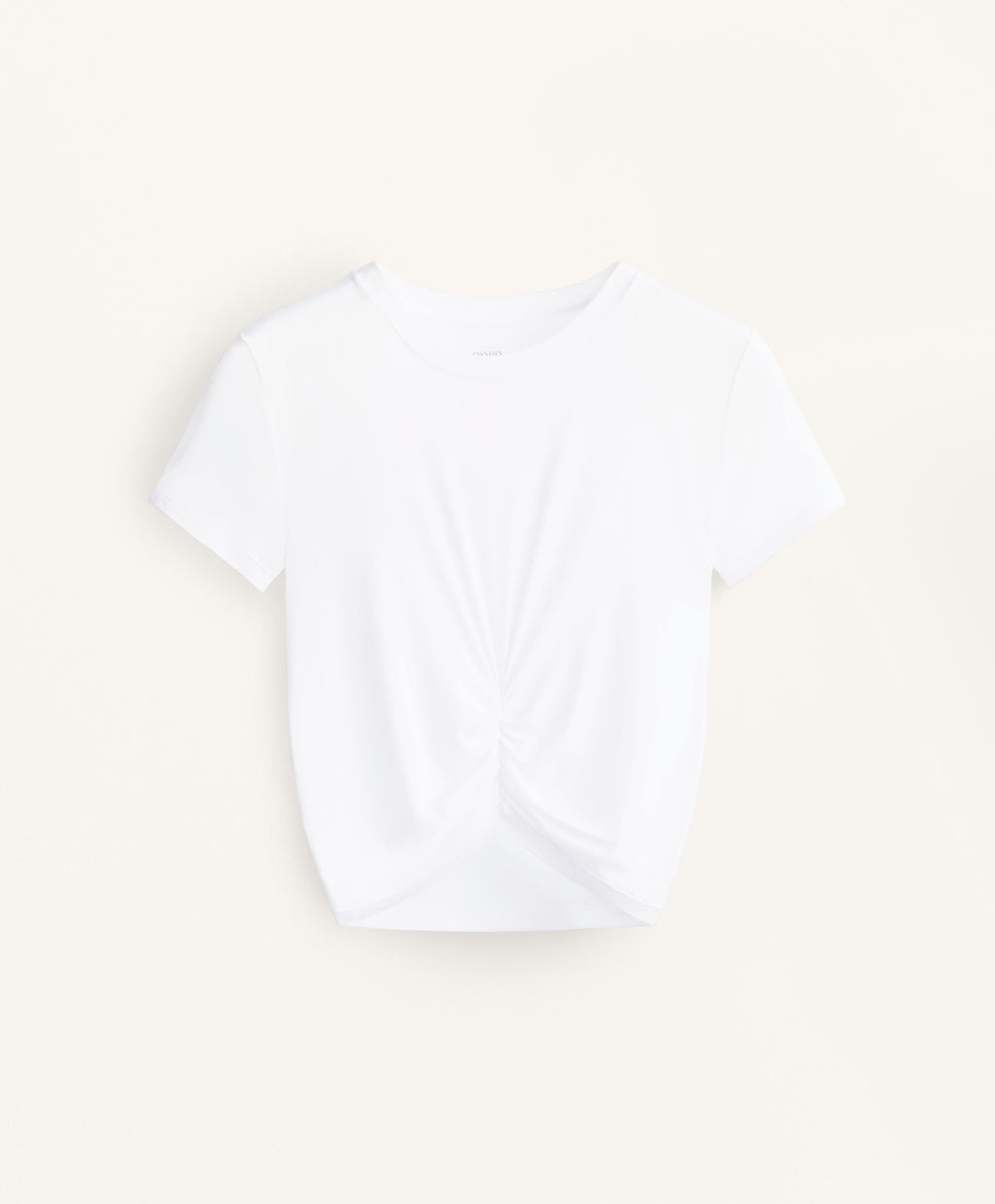 GATHERED CROP SHORT SLEEVE T SHIRT