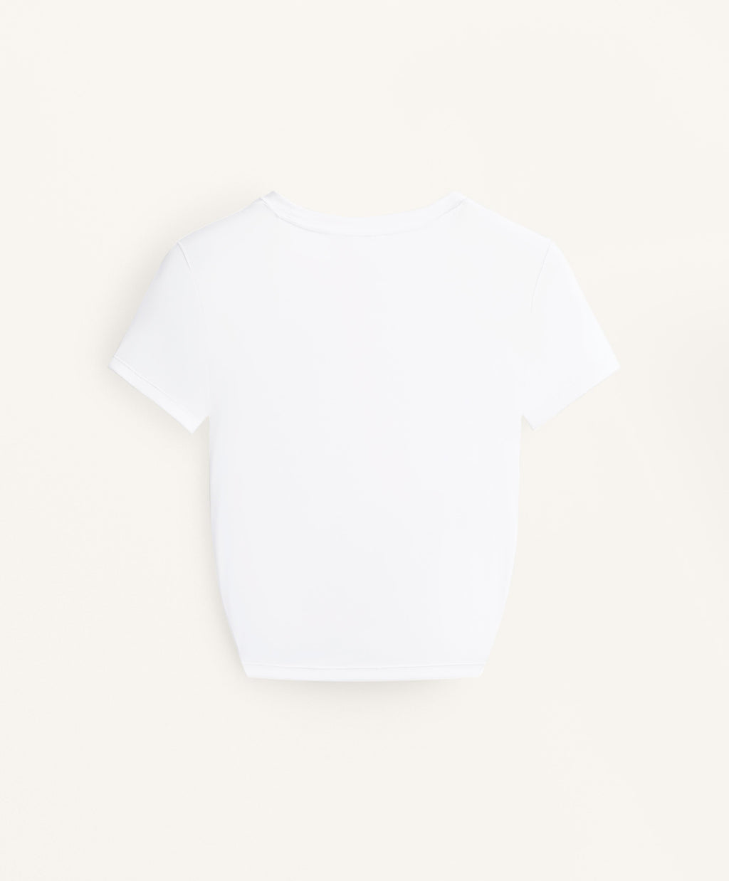 GATHERED CROP SHORT SLEEVE T SHIRT