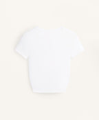 GATHERED CROP SHORT SLEEVE T SHIRT