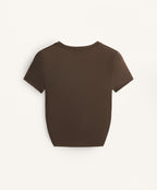 GATHERED CROP SHORT SLEEVE T SHIRT