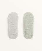 2 PAIRS OF COTTON BLEND YOGA AND PILATES SOCKS WITH CROSSED STRAPS