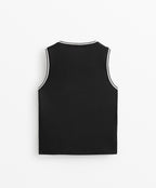 SLEEVELESS V NECK T SHIRT