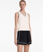 SLEEVELESS V NECK T SHIRT