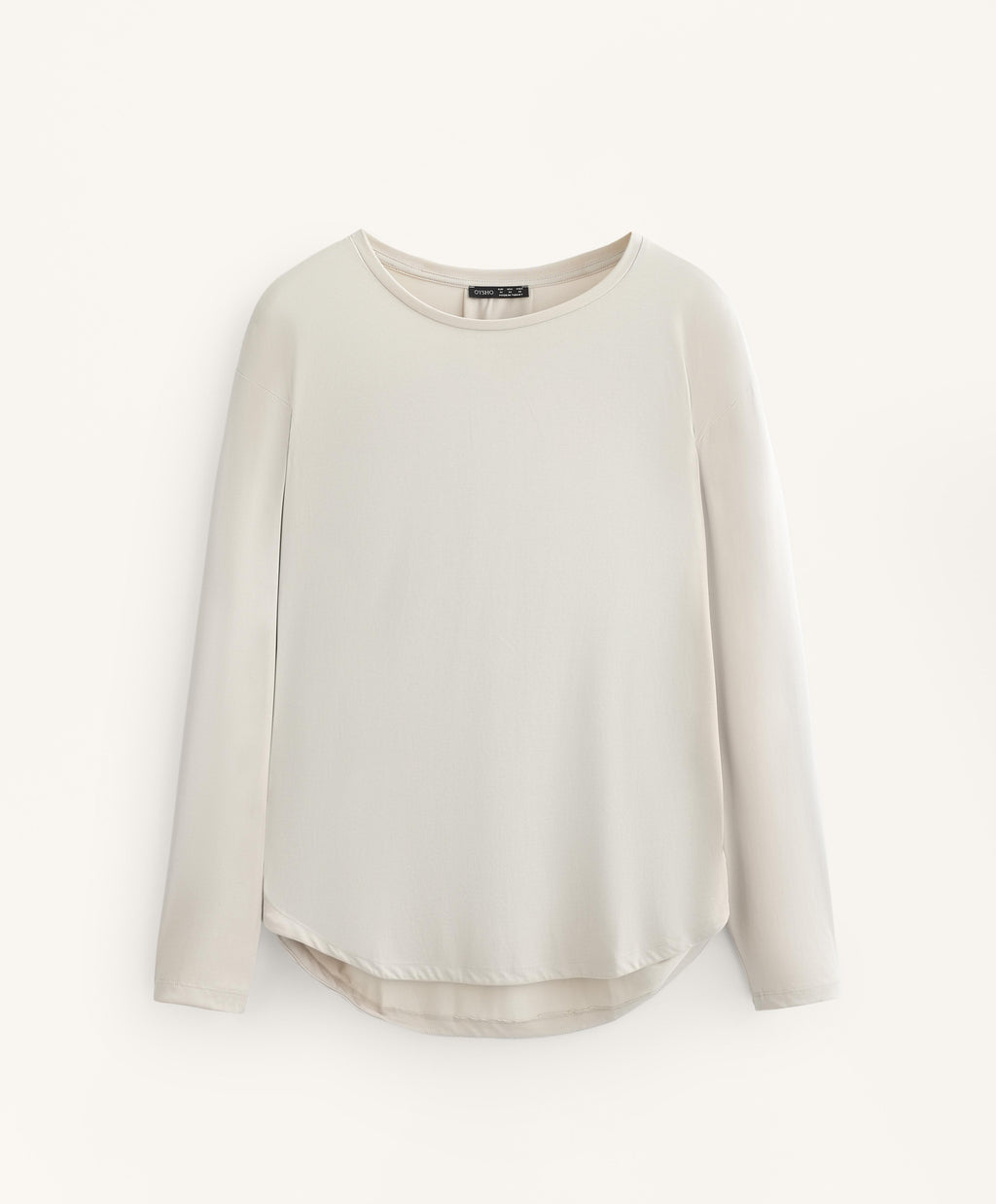 LONG SLEEVE T SHIRT WITH BACK PLEAT IN A MODAL BLEND