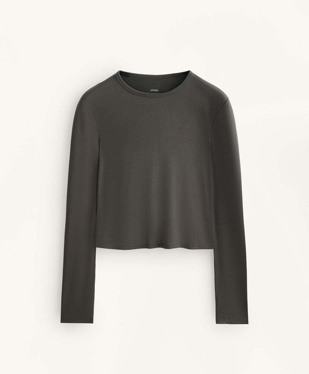 CROSS BACK CROPPED T SHIRT WITH MODAL