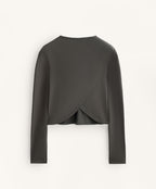 CROSS BACK CROPPED T SHIRT WITH MODAL