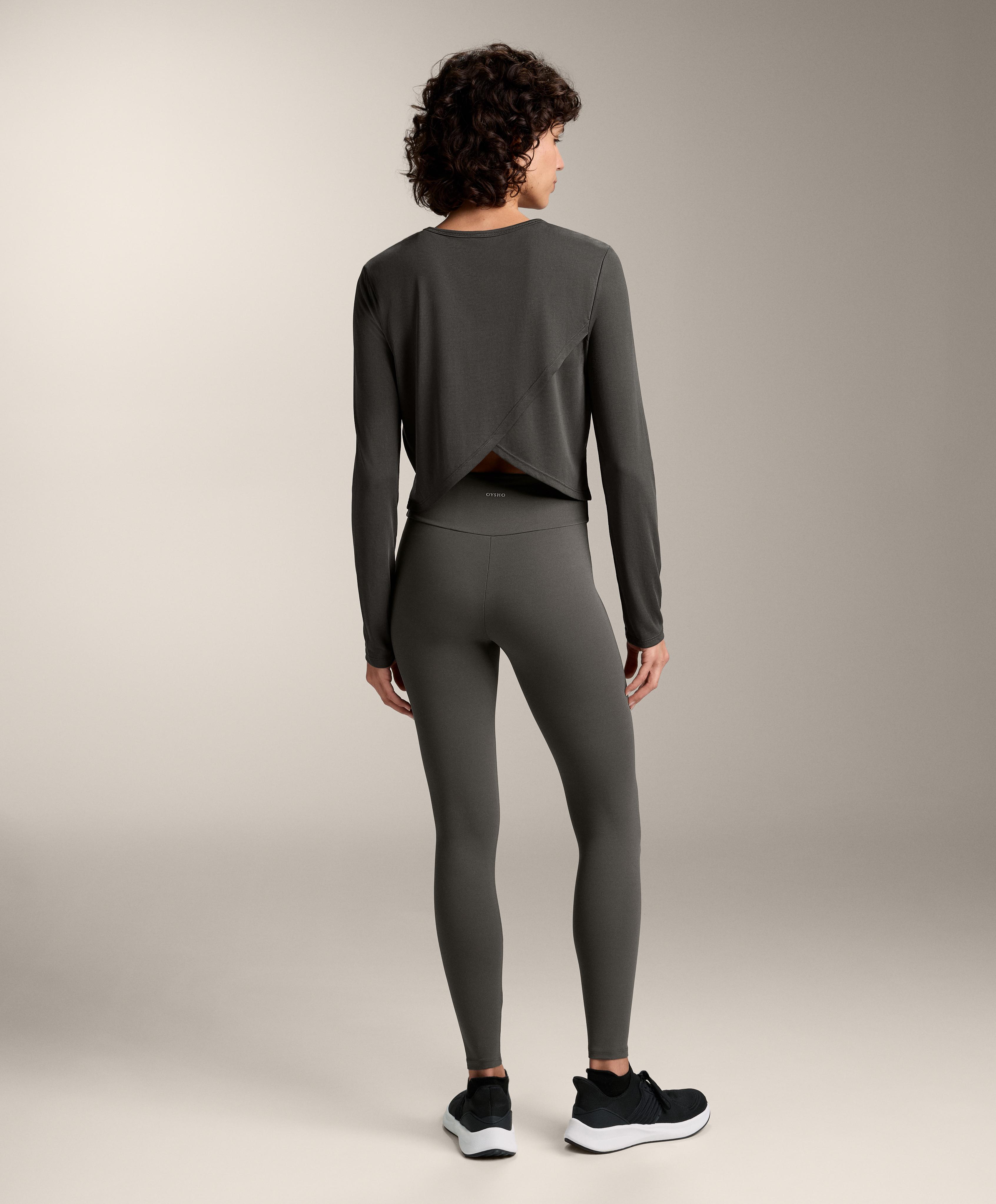 CROSS BACK CROPPED T SHIRT WITH MODAL