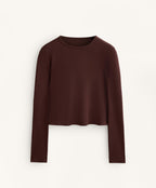 CROSS BACK CROPPED T SHIRT WITH MODAL
