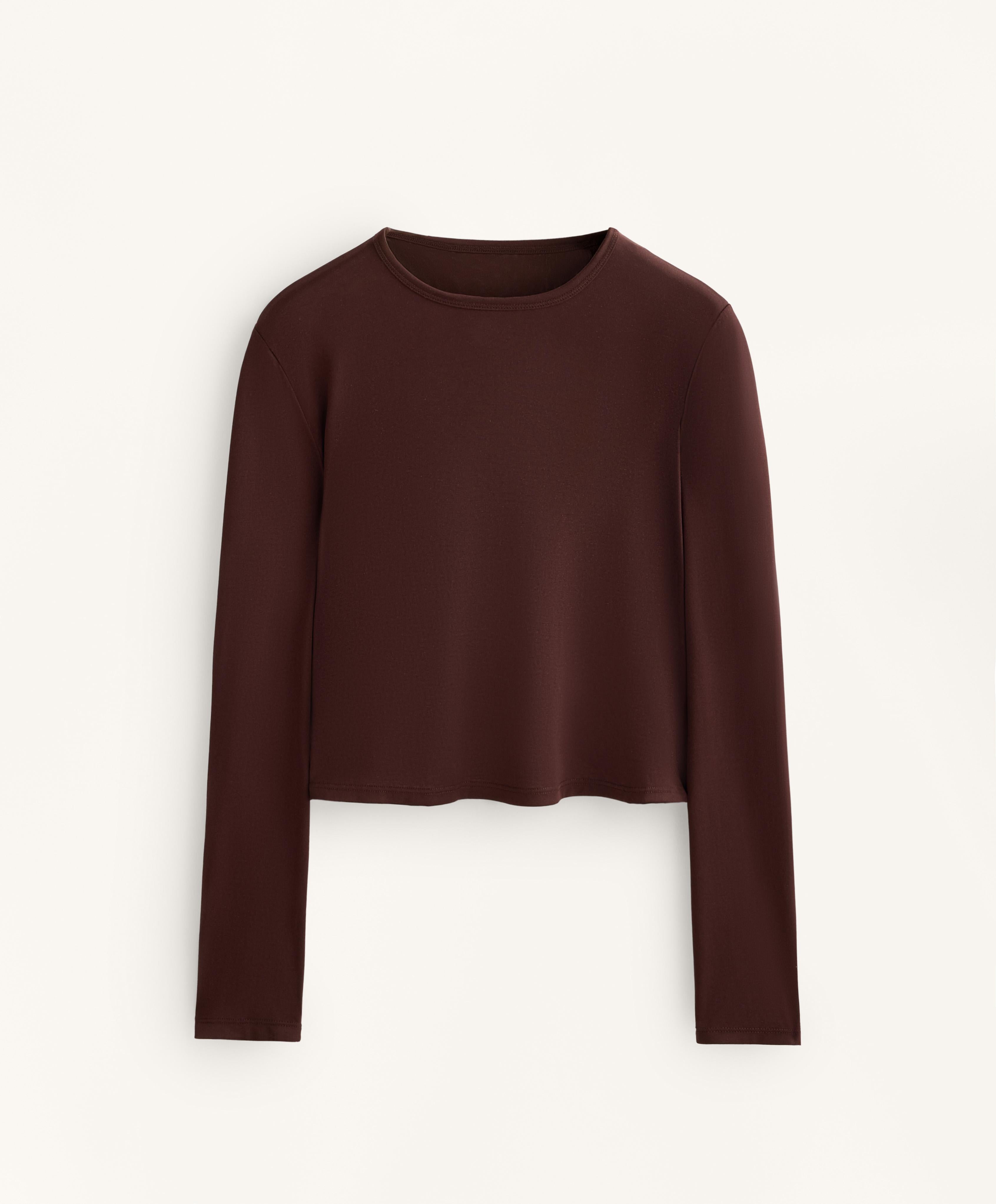 CROSS BACK CROPPED T SHIRT WITH MODAL