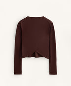 CROSS BACK CROPPED T SHIRT WITH MODAL