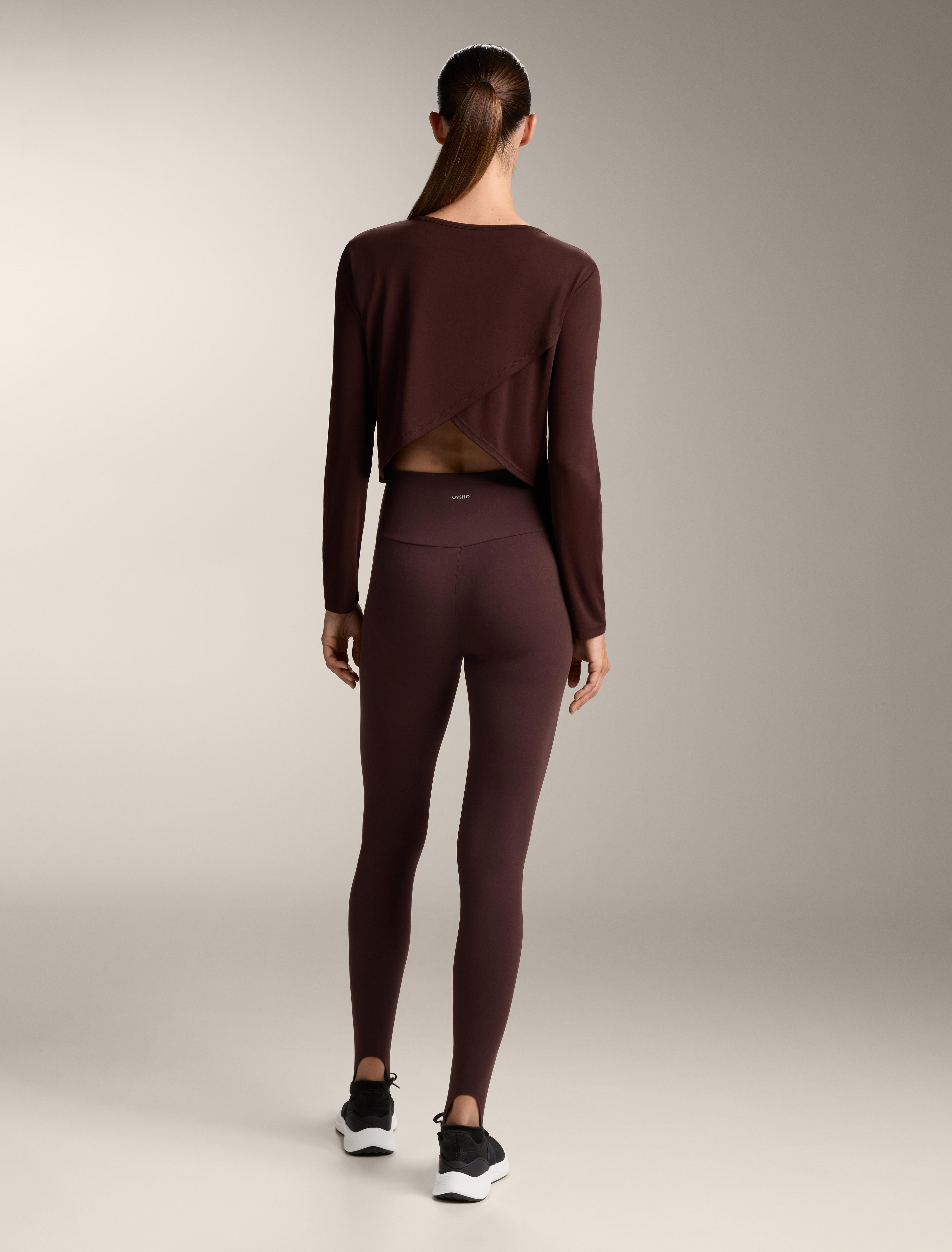 CROSS BACK CROPPED T SHIRT WITH MODAL