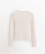 LONG SLEEVE BUTTON RIB T SHIRT WITH COTTON AND MODAL