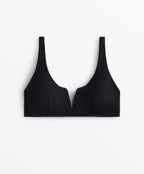 PIQUE HALTERNECK BIKINI TOP