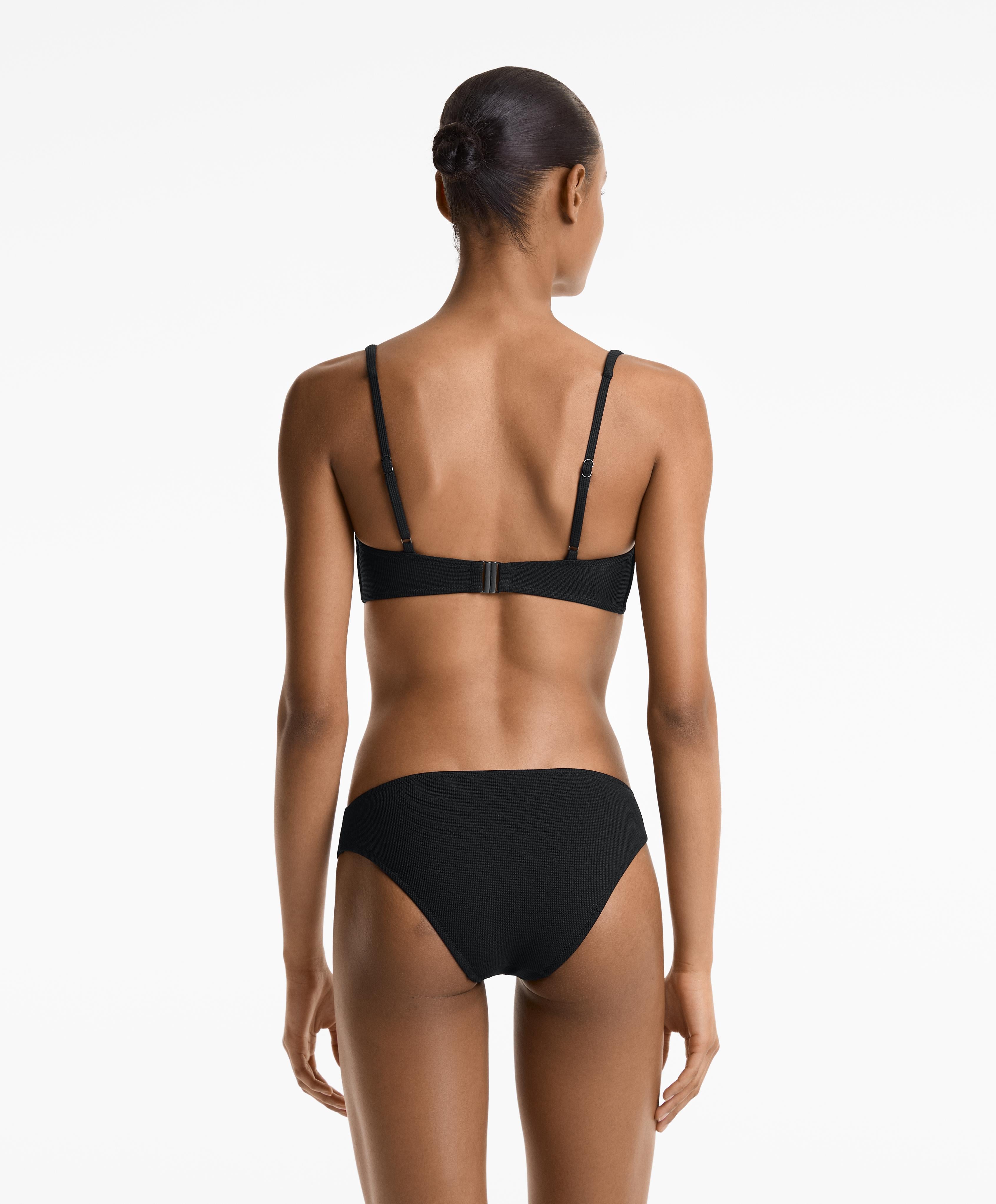 PIQUE HALTERNECK BIKINI TOP