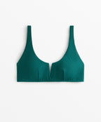 PIQUE HALTERNECK BIKINI TOP