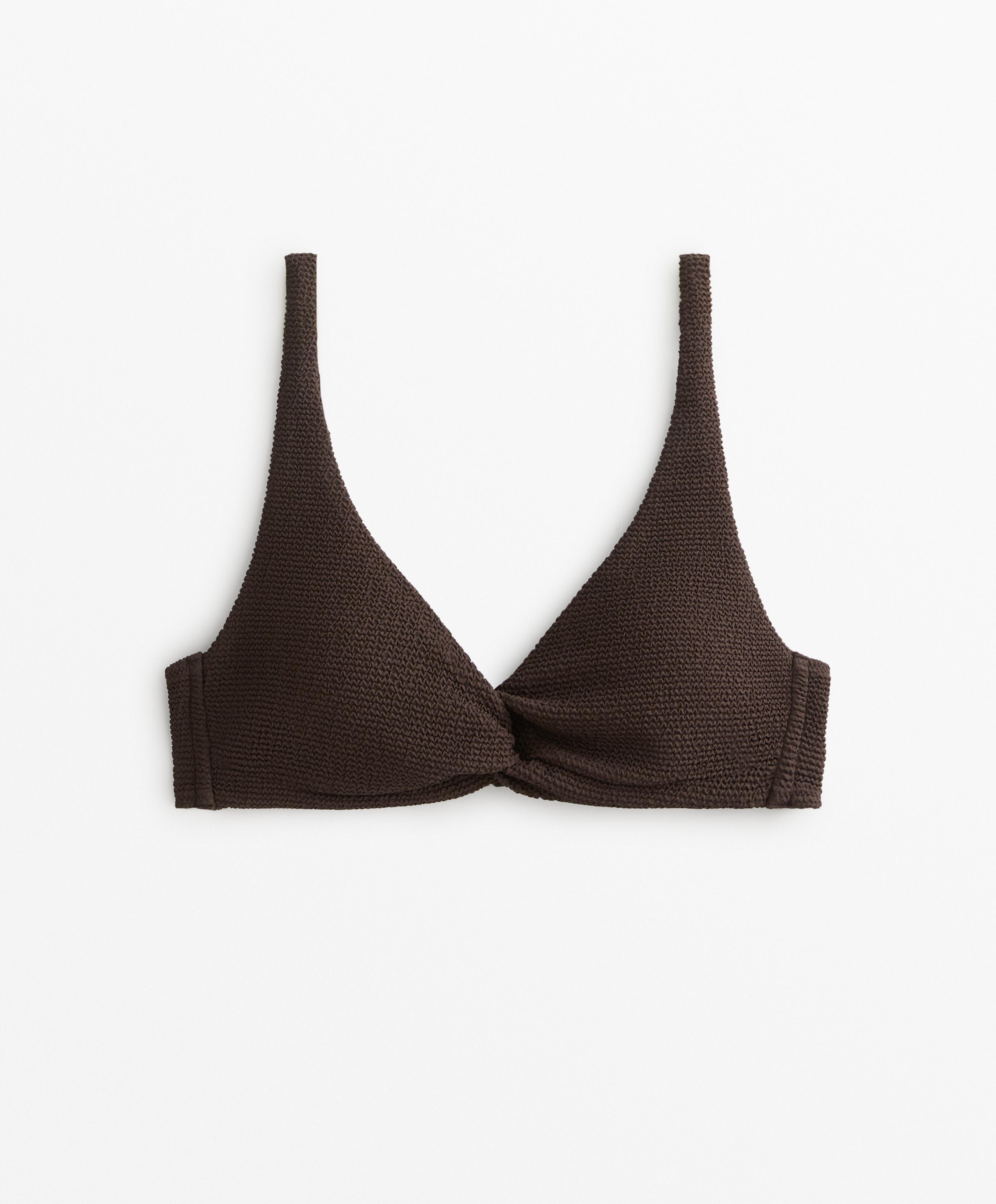 CRINKLE HALTERNECK BIKINI TOP