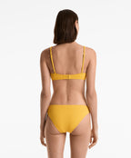 PIQUE CROSSOVER HALTERNECK BIKINI TOP