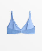 PIQUE CROSSOVER HALTERNECK BIKINI TOP