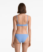 PIQUE CROSSOVER HALTERNECK BIKINI TOP