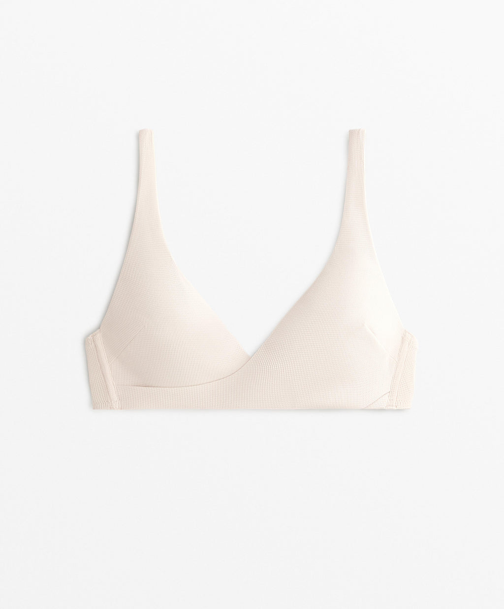 PIQUE CROSSOVER HALTERNECK BIKINI TOP