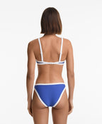 CONTRAST TRIM TRIANGLE BIKINI TOP