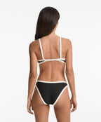 CONTRAST TRIM TRIANGLE BIKINI TOP