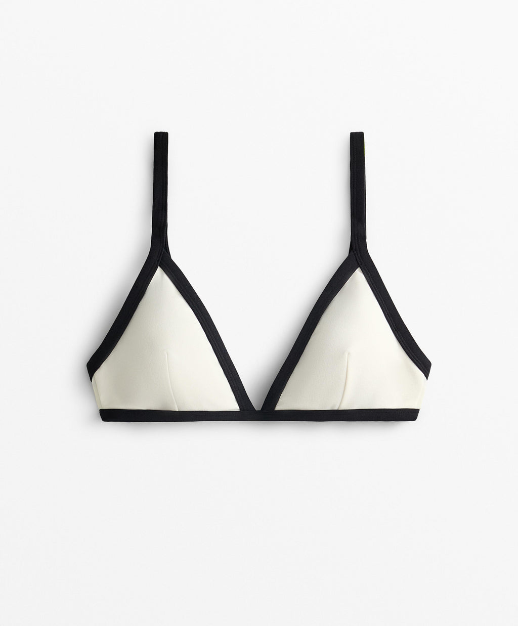 CONTRAST TRIM TRIANGLE BIKINI TOP
