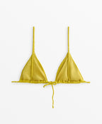 JACQUARD TRIANGLE BIKINI TOP