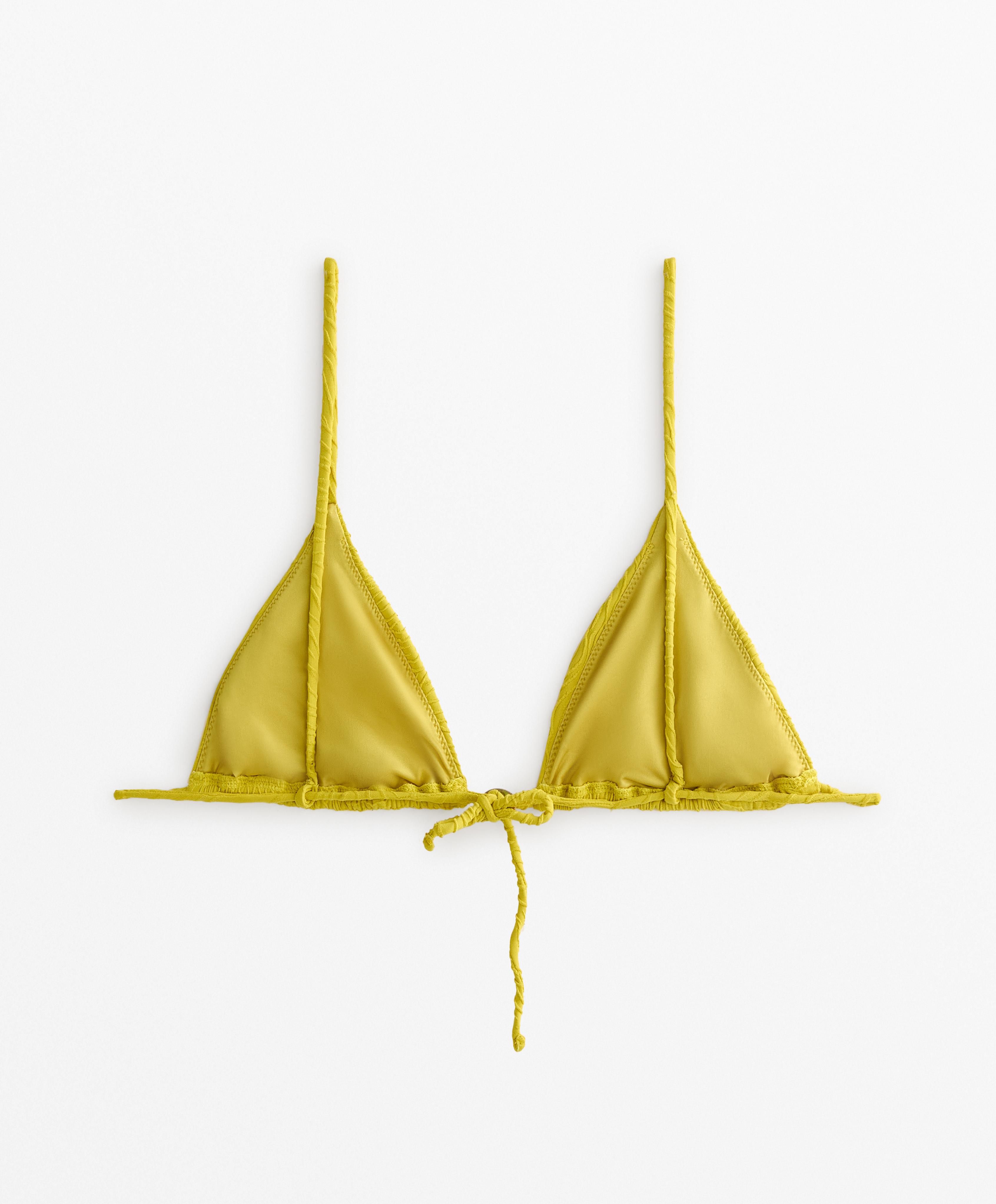 JACQUARD TRIANGLE BIKINI TOP