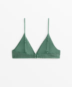 BUBBLE CROCHET TRIANGLE BIKINI TOP