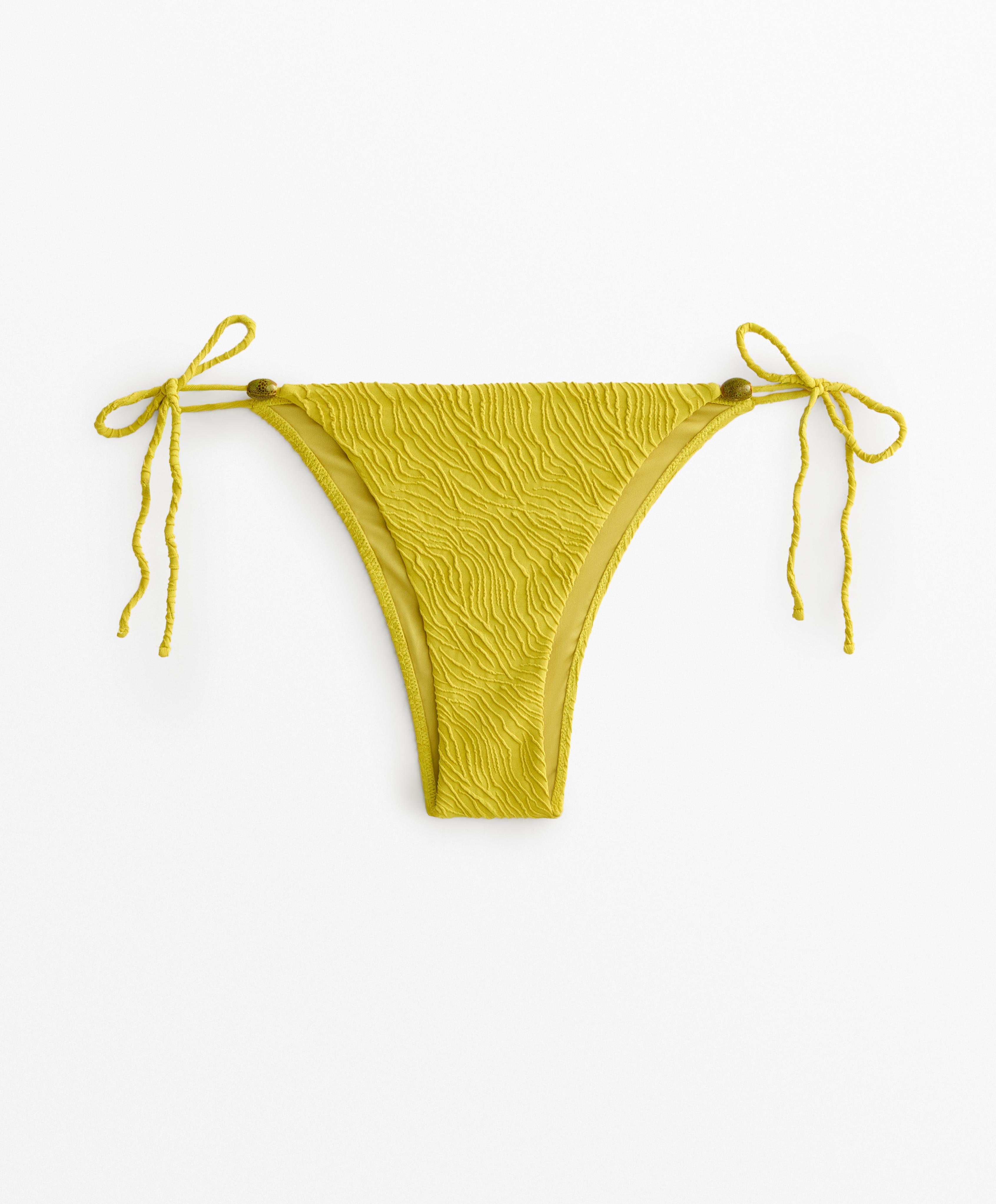 MEDIUM COVERAGE JACQUARD TIE BIKINI BRIEFS
