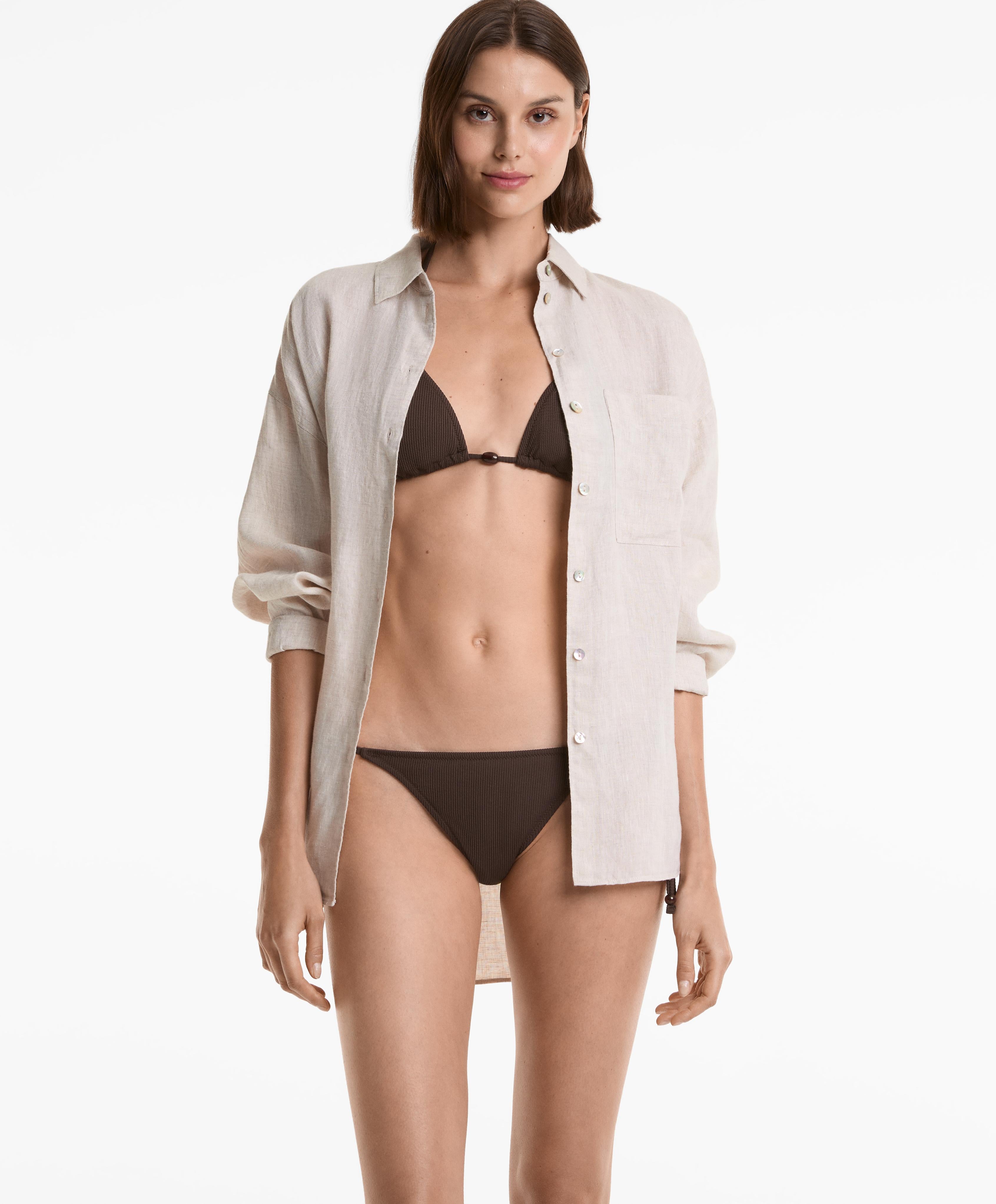 MEDIUM COVERAGE TIE RIB BIKINI BRIEFS