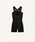COMPRESSIVE CUTWORK SHORT JUMPSUIT